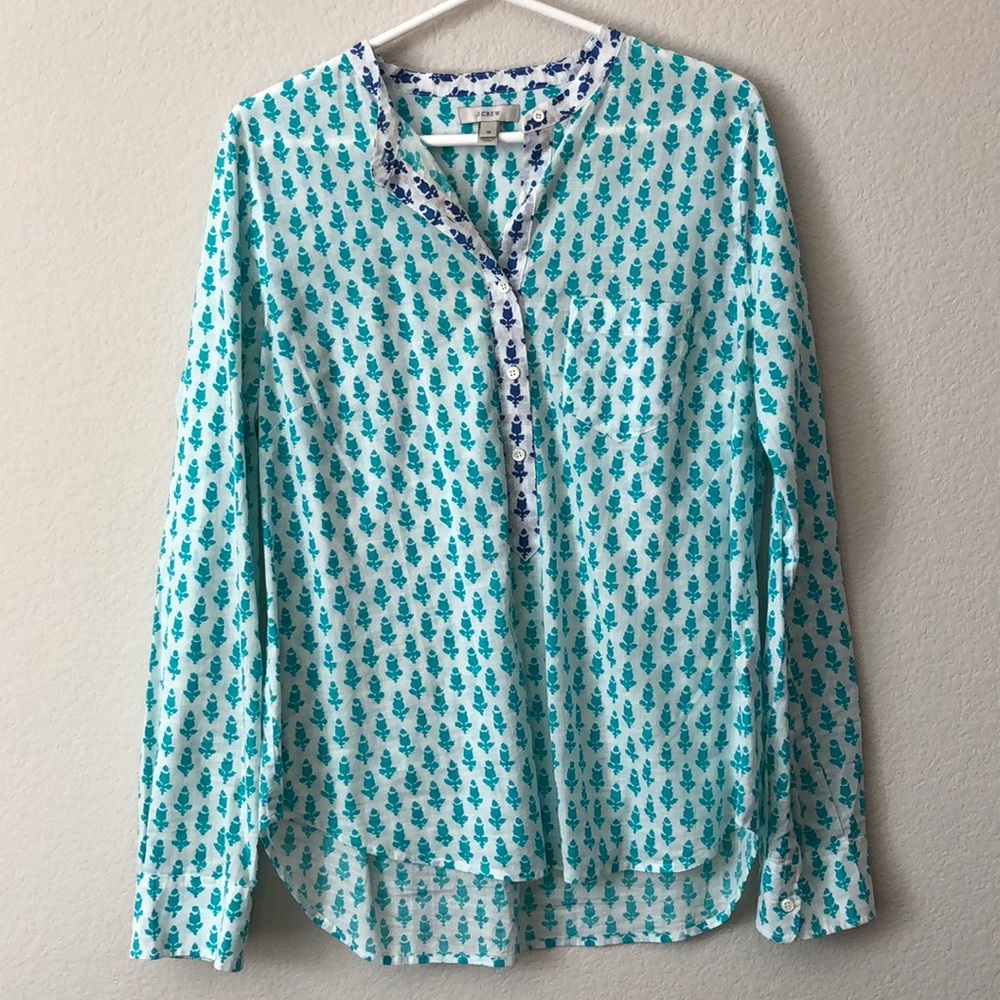 J. Crew long sleeve button down tunic